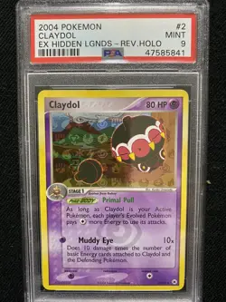 2004 Pokemon EX Hidden Legends Claydol Reverse Holo 2/101 PSA 9 Mint - Image 1
