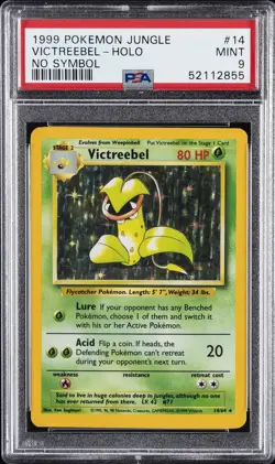 1999 POKEMON JUNGLE NO SYMBOL #14 VICTREEBEL-HOLO PSA 9 - Image 1