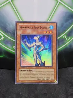 Yugioh Neo-Spacian Aqua Dolphin POTD-EN003 Super Rare 1st Edition MP - Image 1
