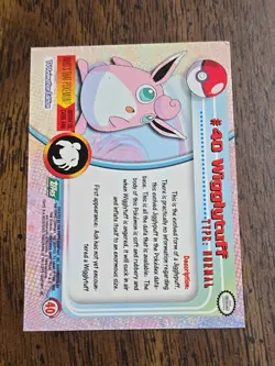#40 Wigglytuff - Pokemon Topps Card - Green Logo - Image 3