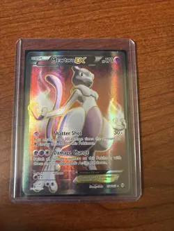 Pokemon Mewtwo EX TCG Full Art Holo Card 158/162 2015 Breakthrough Ultra Rare - Image 1