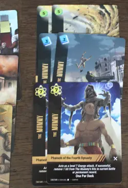 OVERPOWER The Mummy NON-FOIL STACK cards - ERB World Legends - Image 4
