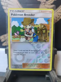 Pokemon Breeder 63/73 Shining Legends Reverse Holo Card NM/M Condition - Image 1