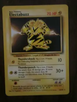 ELECTABUZZ POKEMON CARD 20/102 BASE RARE NON HOLO NEVER PLAYED NM- - Image 1