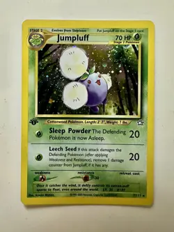1st Edition, Jumpluff Holo Rare Card 7/111 Neo Genesis Pokemon - MINT - Image 1