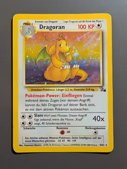 Dragonite Dragoran 4/62 German Dragonite Fossil Pokemon Card Holo Rare - Image 1