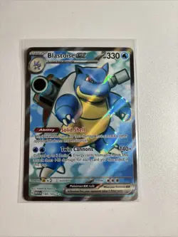 Pokemon TCG Blastoise EX Full Art English 151 Card 184/165 - Image 1