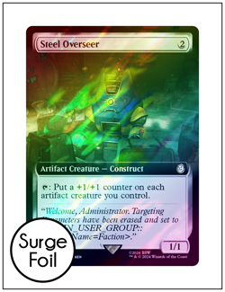 1x Steel Overseer, Surge Foil Extended Art, Fallout, Magic MTG NM - Image 1
