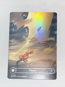 MTG Edge of Eternity - Plains 0262 FOIL Land Full Art (Borderless) NM - Image 1