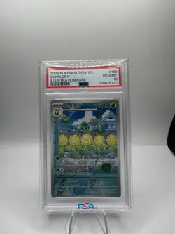 Pokemon Sunflora Card 169/167 Twilight Masquerade Illustration, Rare PSA 10 - Image 1