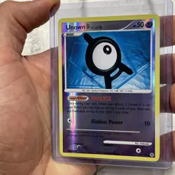 Pokemon Unown [A] 65/130 Diamond and Pearl Reverse Holo Pokemon Nintendo LP+ TCG - Image 2