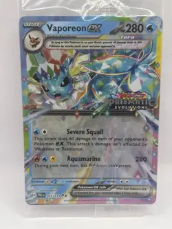 Pokemon Prismatic Evolutions Vaporeon ex 023/131 Surprise Box Stamped Sealed - Image 1