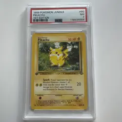 1999 POKEMON PIKACHU PSA 7 1ST EDITION RED CHEEKS JUNGLE #60/64 - Image 1