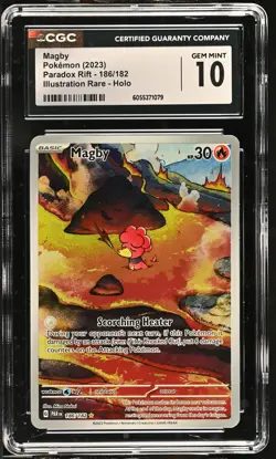 MAGBY Paradox Rift Illustration Rare #186 CGC 10 Pokemon [Nostalgium] - Image 1