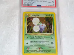 2000 POKEMON NEO GENESIS 1ST EDITION #7 JUMPLUFF-HOLO PSA 8 - Image 5