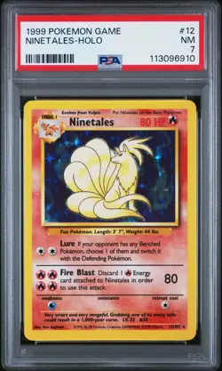 1999 POKEMON GAME #12 NINETALES-HOLO - Image 1