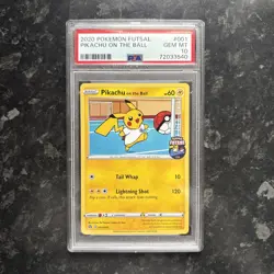 PSA 10 Gem Mint Pokemon Pikachu on the Ball 001/005 Pokemon Futsal Promo 2020 - Image 1