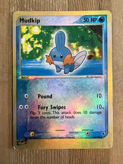 Mudkip 60/109 EX Ruby and Sapphire Pokemon TCG HP 2003 Reverse Holo - Image 1
