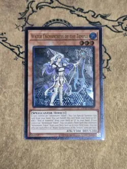 Yugioh Water Enchantress of the Temple OP19-EN002 Unlimited Ultimate Rare NM - Image 1
