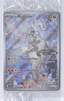 SEALED N’s Reshiram 167/159 Journey Together Stamped Promo Holo Pokemon Card - Image 1