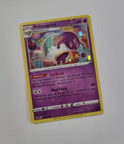 Pokemon Polteageist SWSH081 Black Star Promo Cosmos Reverse Holo 2021 TCG Card - Image 1