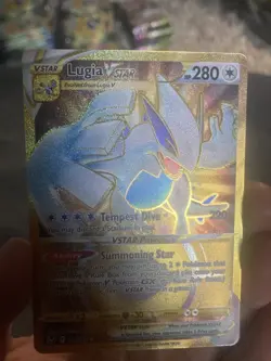 Lugia VSTAR Gold Secret Rare Card 211/195 Pokemon TCG SWSH Silver Tempest - Image 2