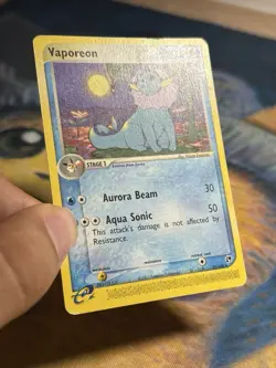 Vaporeon Non Holo Rare 25/100 EX Sandstorm E Reader Series Vintage Pokemon Card - Image 4