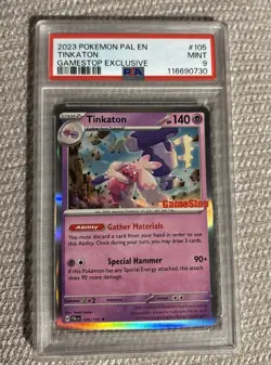 2023 POKEMON PAL EN TINKATON GAMESTOP EXCLUSIVE PSA 9 MINT CARD TCG - Image 1