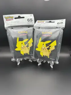 2 Pikachu 2020 POKEMON TCG ULTRA PRO DECK PROTECTOR CARD SLEEVES 65-count - Image 1