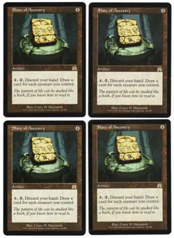 Slate of Ancestry x4 4x 2002 Onslaught PLAYSET Colorless Artifact MTG NM AZ2 - Image 1