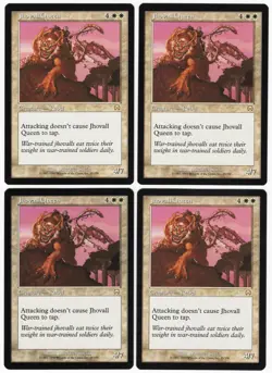Jhovall Queen x4 4x 1999 Mercadian Masques PLAYSET White Rare Creature MTG NM A1 - Image 1