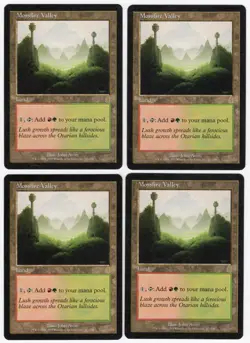 Mossfire Valley x4 4x 2001 Odyssey PLAYSET Colorless Rare Land MTG NM AZ2 - Image 1