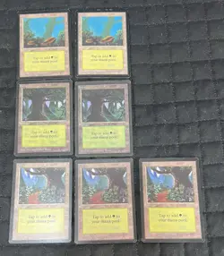 7 X Forest Beta Edition Magic The Gathering LP MP HP MTG All Three Illustrations - Image 1