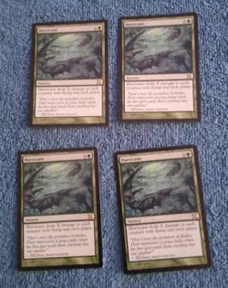 MTG 10TH EDITION HURRICANE x4 GREEN RARE LIGHT PLAY - Image 1