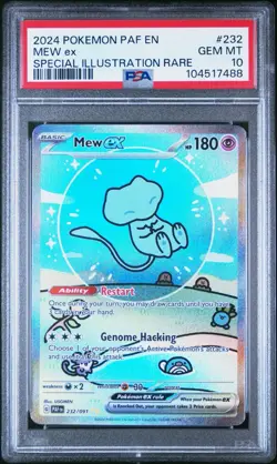 Pokemon Mew ex Bubble Mew 232/091 SIR SV Paldean Fates 2024 PSA 10 Gem Mint - Image 1