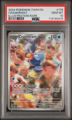 Cramorant 176/167 Illustration Rare PSA 10 Pokemon TCG S & V Twilight Masquerade - Image 1