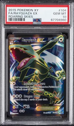 2015 POKEMON XY ROARING SKIES #104 FULL ART/RAYQUAZA EX PSA 10 - Image 1