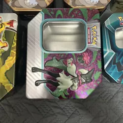 Pokemon 9 Empty Tins, 3 Greninja Binders, And Stickers Lot - Image 3