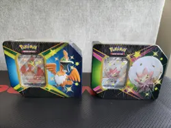 Set of 2 Pokemon TCG Shining Fates Tins - Eldegoss and Cramorant - NEW SEALED - Image 1