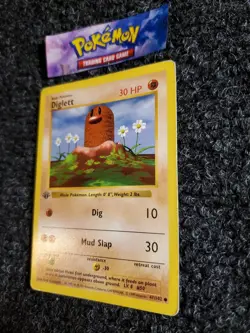 Diglett 47/102 1st Edition Shadowless Base Set 1999 Pokemon WOTC TCG PL-LP - Image 2