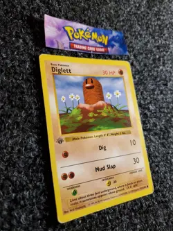 Diglett 47/102 1st Edition Shadowless Base Set 1999 Pokemon WOTC TCG PL-LP - Image 3