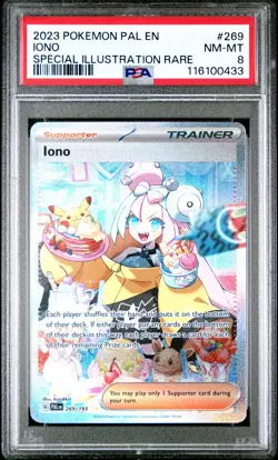 2023 POKEMON PAL EN-PALDEA EVOLVED SPECIAL ILLUSTRATION RARE #269 IONO PSA 8 - Image 1