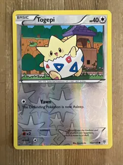 Pokemon TCG Togepi Black and White Plasma Storm 102/135 Reverse Holo NM/VLP - Image 1