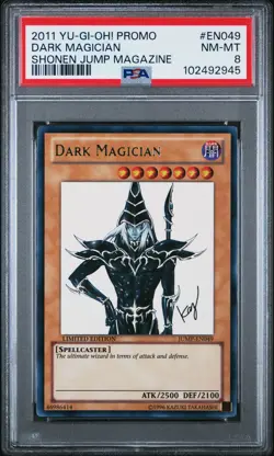 2011 YU-GI-OH! PROMO SHONEN JUMP MAGAZINE #EN049 DARK MAGICIAN PSA 8 - Image 1