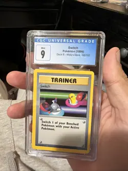 Pokemon Card Switch 95/102 Misty's Trainer Deck B Demo CGC Graded 9 - Image 3