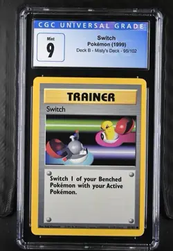 Pokemon Card Switch 95/102 Misty's Trainer Deck B Demo CGC Graded 9 - Image 4