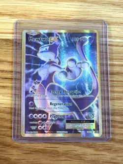 Pokemon Mewtwo EX TCG Full Art Holo Rare Card 103/108 XY Evolutions - Image 1