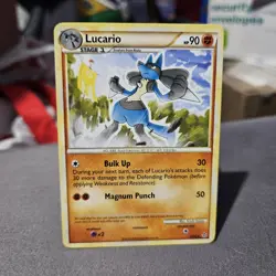 Lucario Pokemon TCG Unleashed Non-Holo Rare Card #19/95 - Image 1