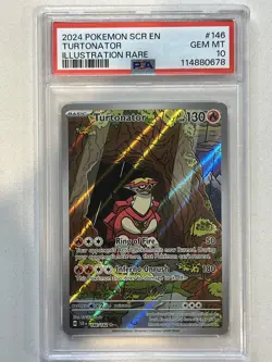 PSA 10 Turtonator #146/142 Illustration Rare - Stellar Crown Pokemon TCG Card - Image 1