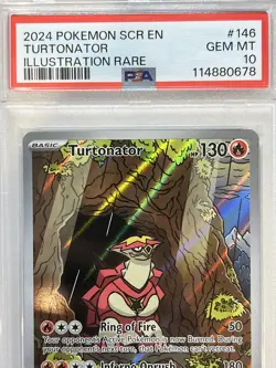 PSA 10 Turtonator #146/142 Illustration Rare - Stellar Crown Pokemon TCG Card - Image 2